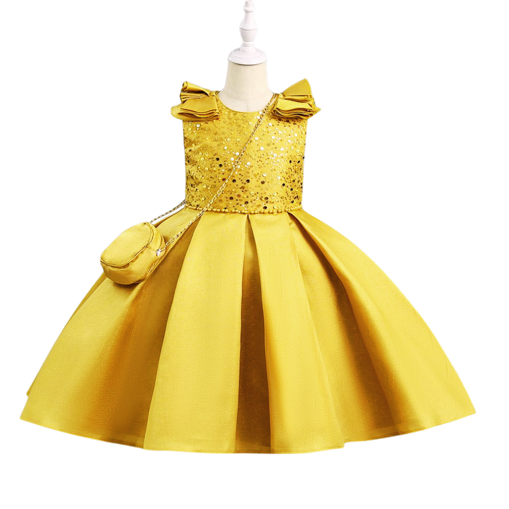 kids gold dress Glitter Illusion Off-the-Shoulder Rose Gold A-line Gown 7029 16+$30 / Rose-Gold (RosyBrown) main image 0
