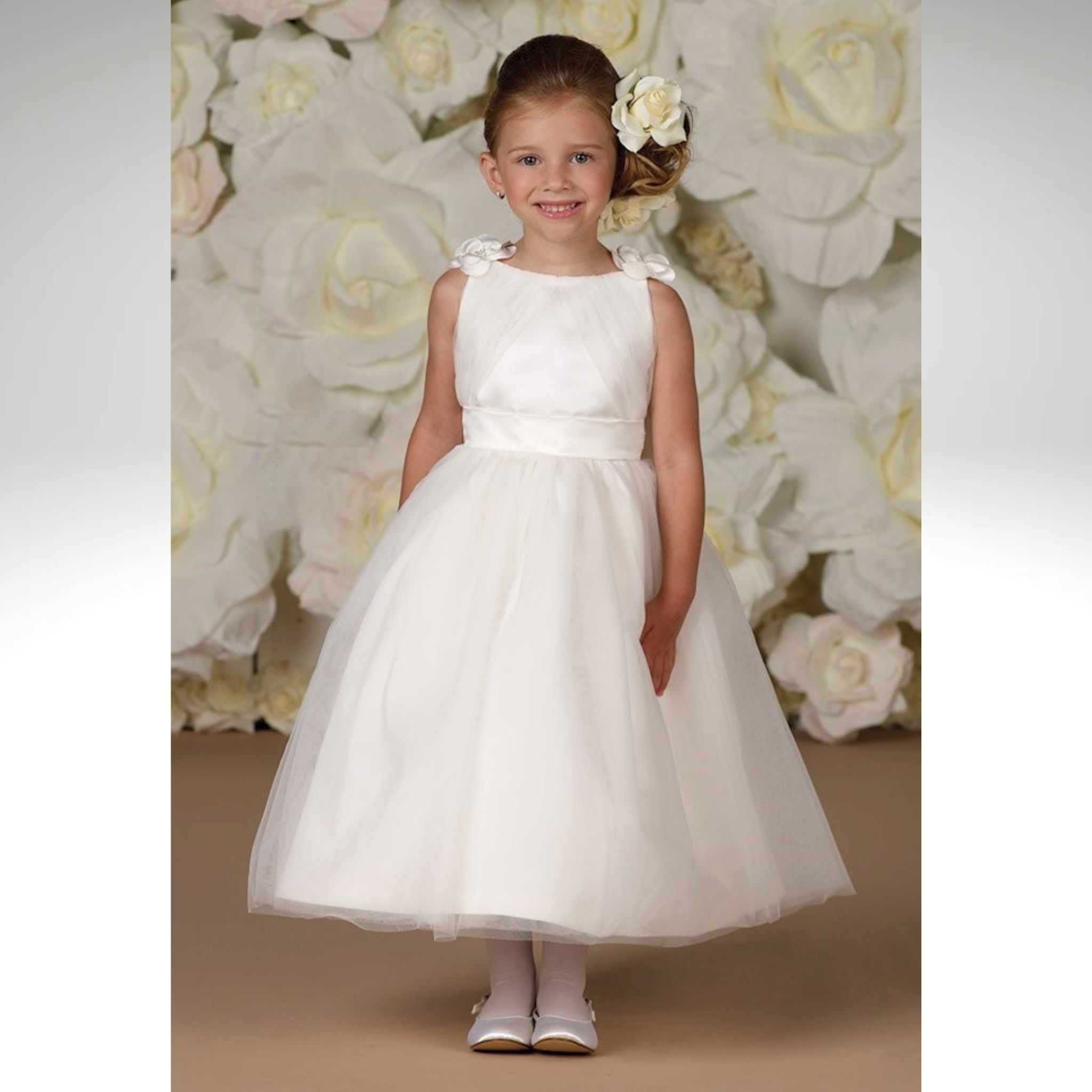 White & Ivory Communion Dress