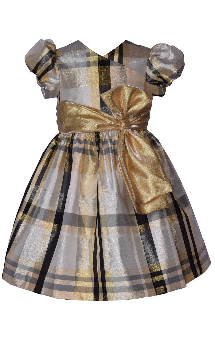 Golden Plaid Elegance