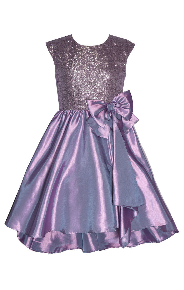 Lavender Sparkle High-Low Dress