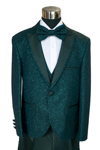 Shiny Emerald boy suit