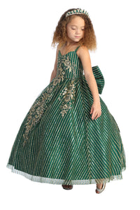 Ball gown dress emerald green