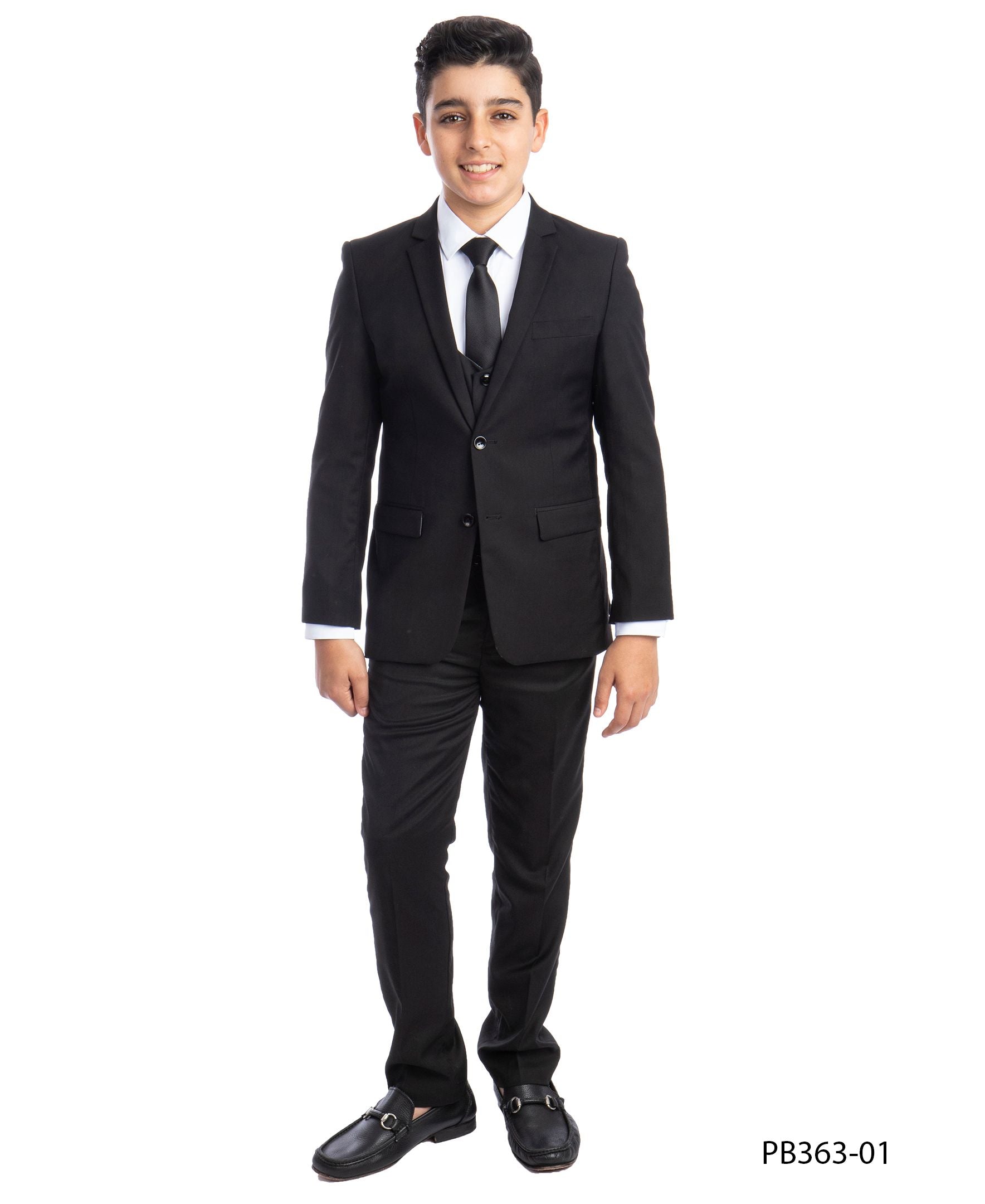 Perry Ellis Portfolio Solid 5-Piece Slim Fit Suit (Lil'Boys) Berto Kids Fashion Perry Ellis Portfolio Solid 5-Piece Slim Fit Suit (Lil'Boys) Berto Kids Fashion