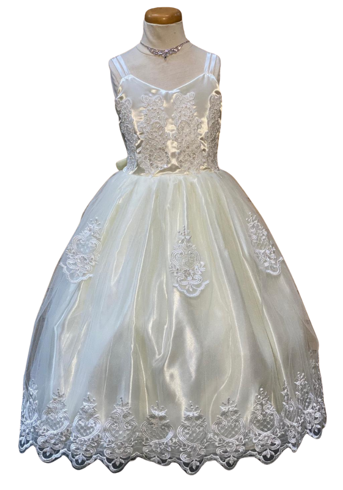 Long Lace Flower Girl Dress (Toddlers)