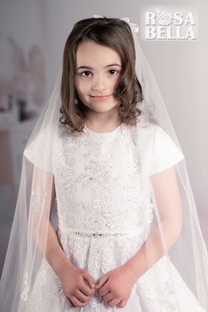 Communion Dress with Purse & Veil